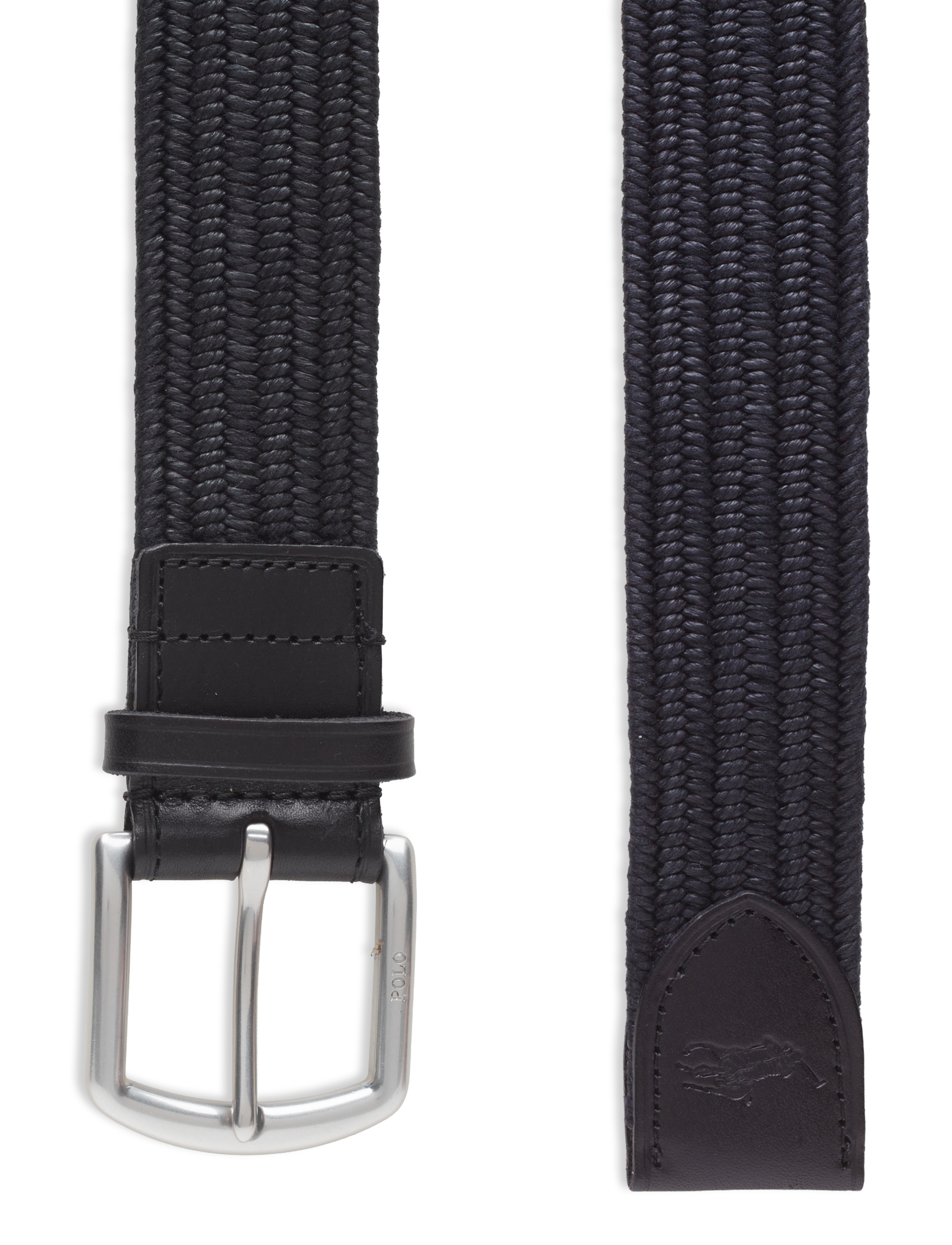 Polo Ralph Lauren - 34MM BRAIDED FABRIC STRETCH BLT - fléttuð belti - polo black - 1