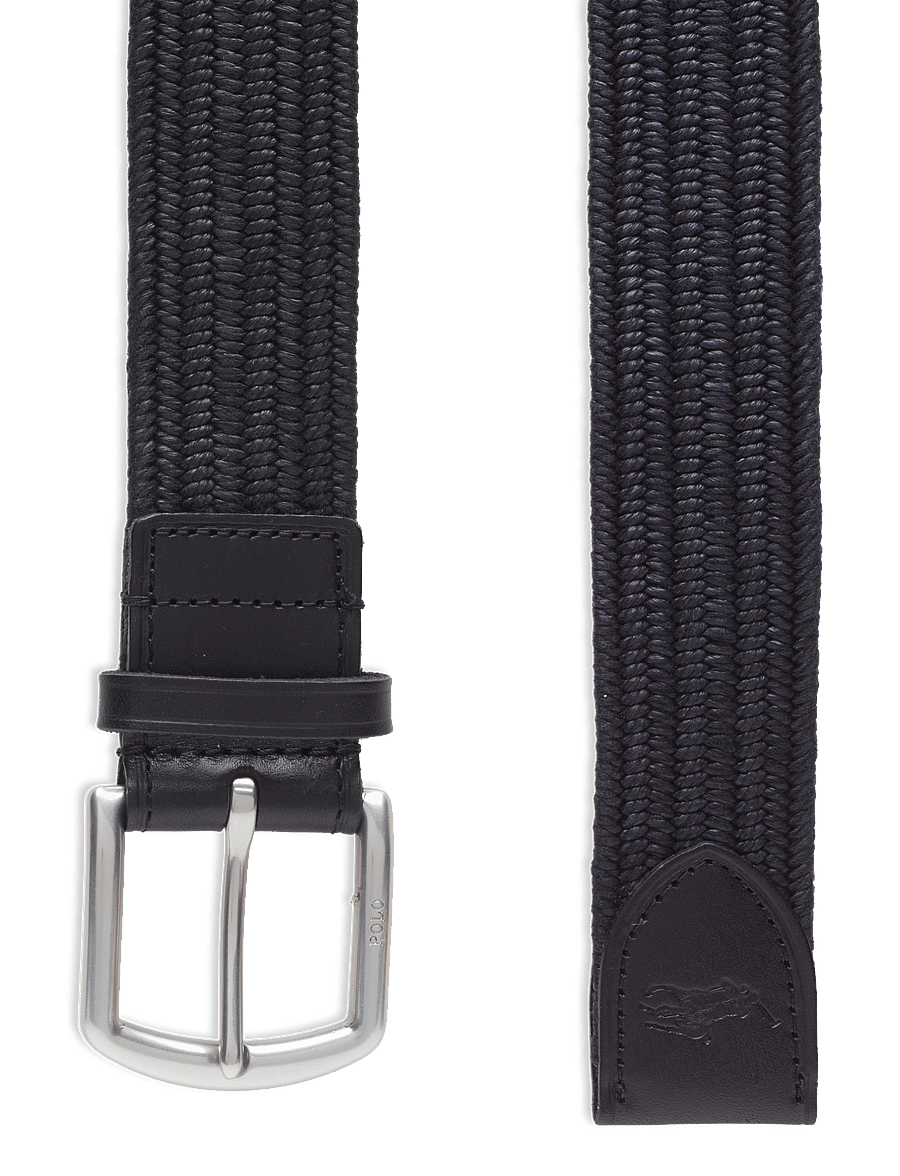 Polo Ralph Lauren - 34MM BRAIDED FABRIC STRETCH BLT - geflochtene gürtel - polo black - 1