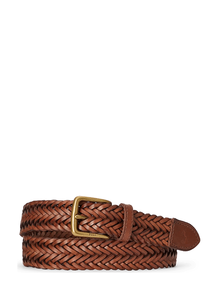 Polo Ralph Lauren - Braided Calfskin Belt - geflochtene gürtel - polo saddle - 0