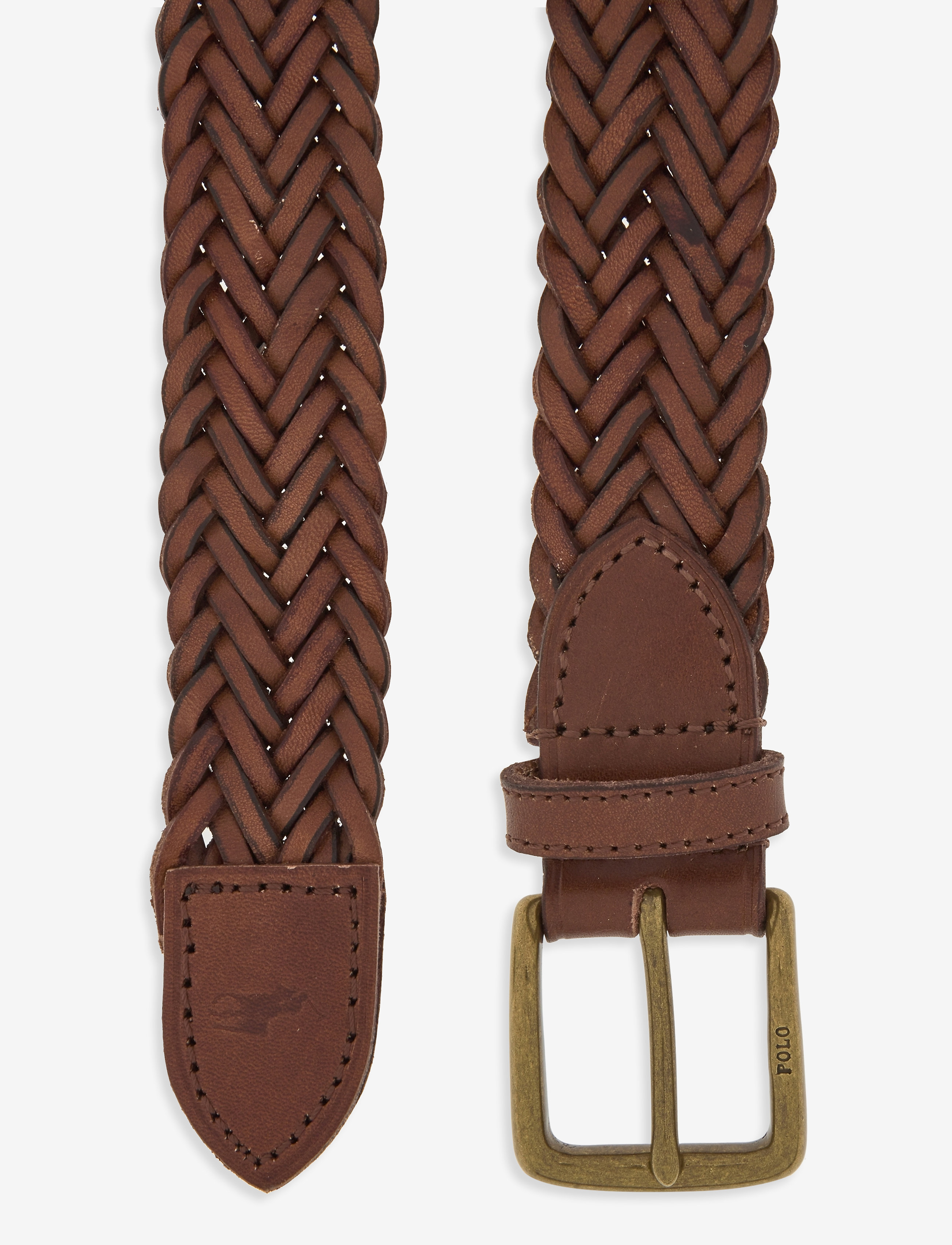 Polo Ralph Lauren - Braided Calfskin Belt - geflochtene gürtel - polo saddle - 1