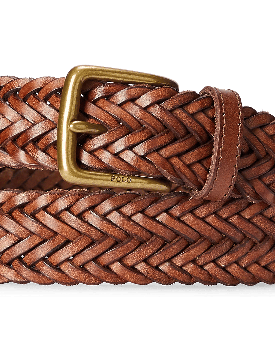 Polo Ralph Lauren - Braided Calfskin Belt - geflochtene gürtel - polo saddle - 2