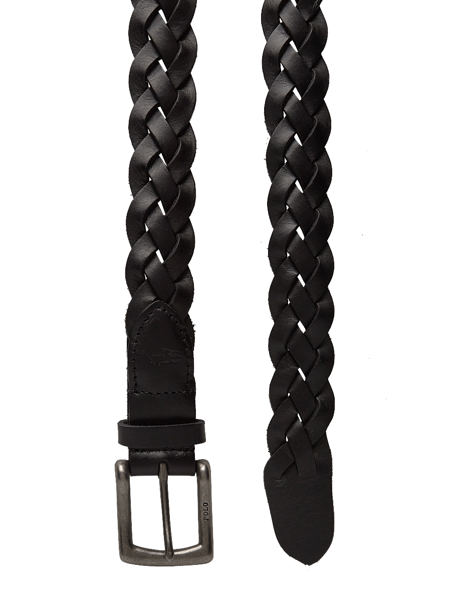 Polo Ralph Lauren - Braided Calfskin Belt - black - 1