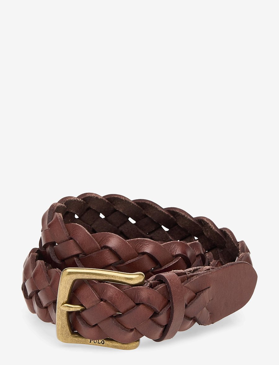 Polo Ralph Lauren - Braided Calfskin Belt - geflochtene gürtel - polo brown - 0