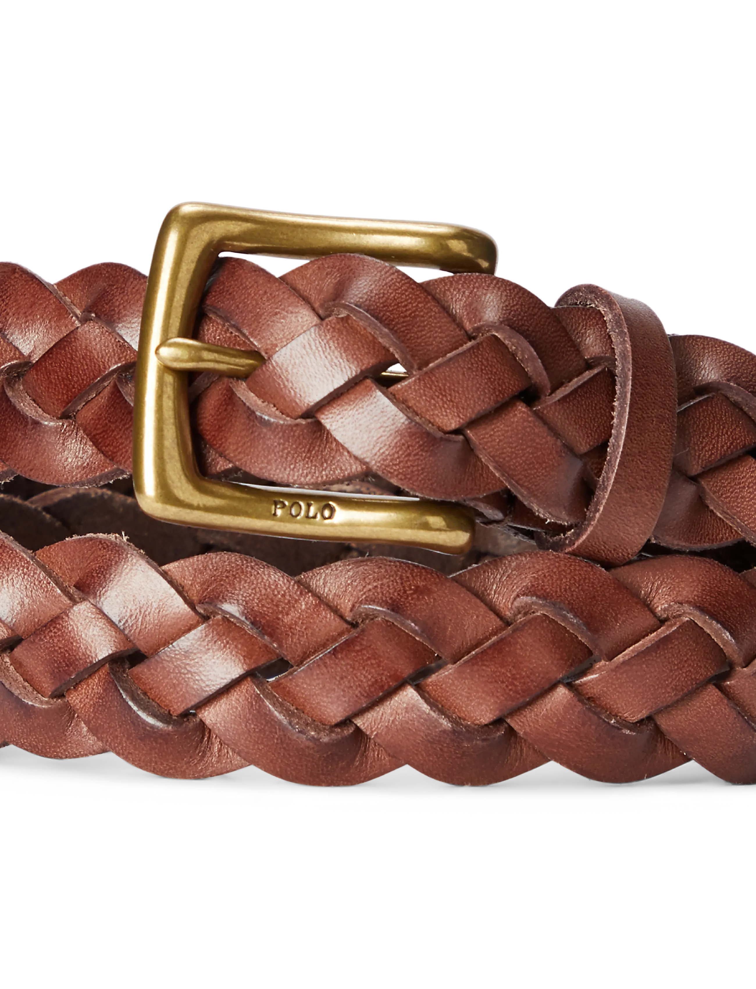 Polo Ralph Lauren - Braided Calfskin Belt - geflochtene gürtel - polo brown - 2