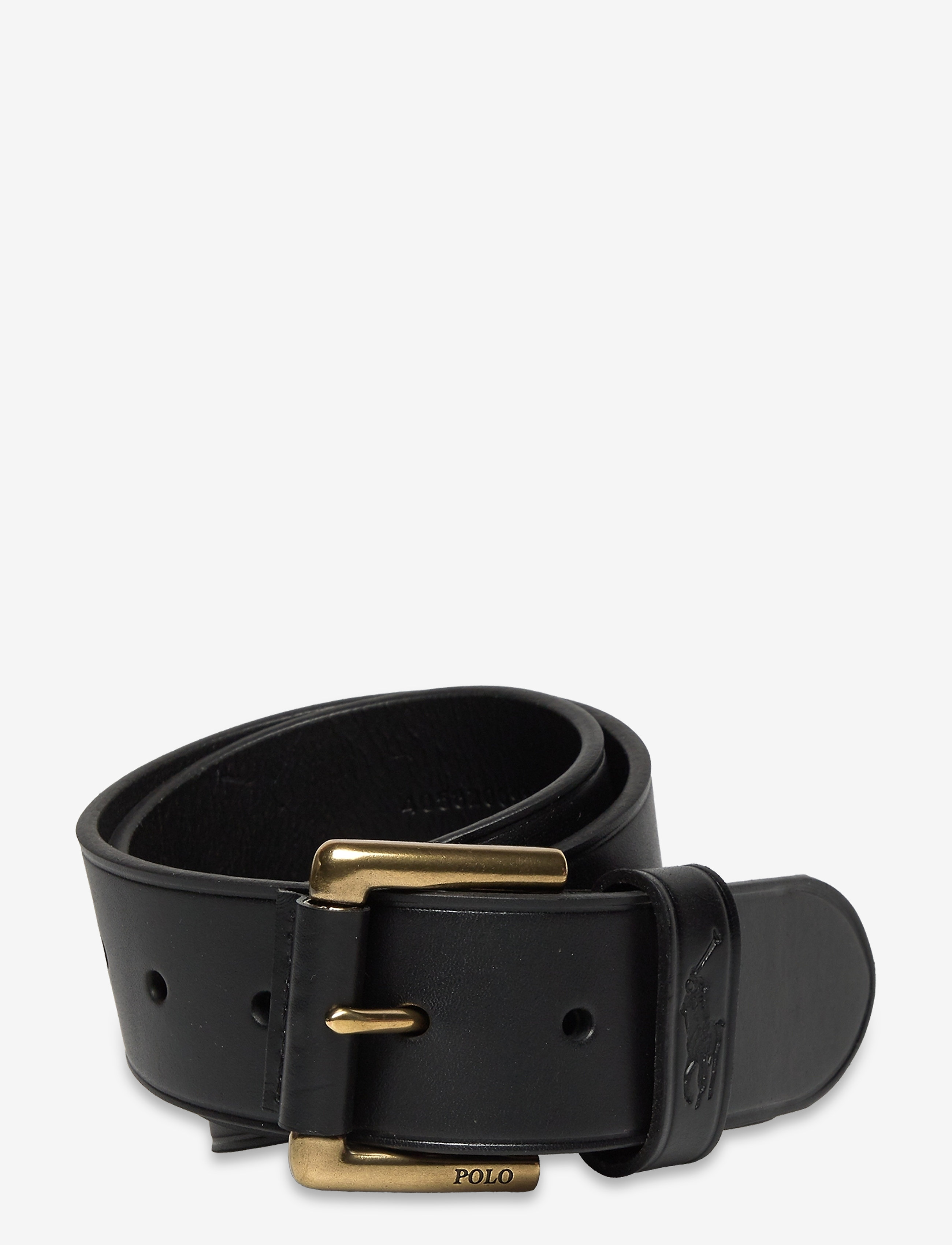 Polo Ralph Lauren Leather Dress Belt - Gürtel - BLACK / black