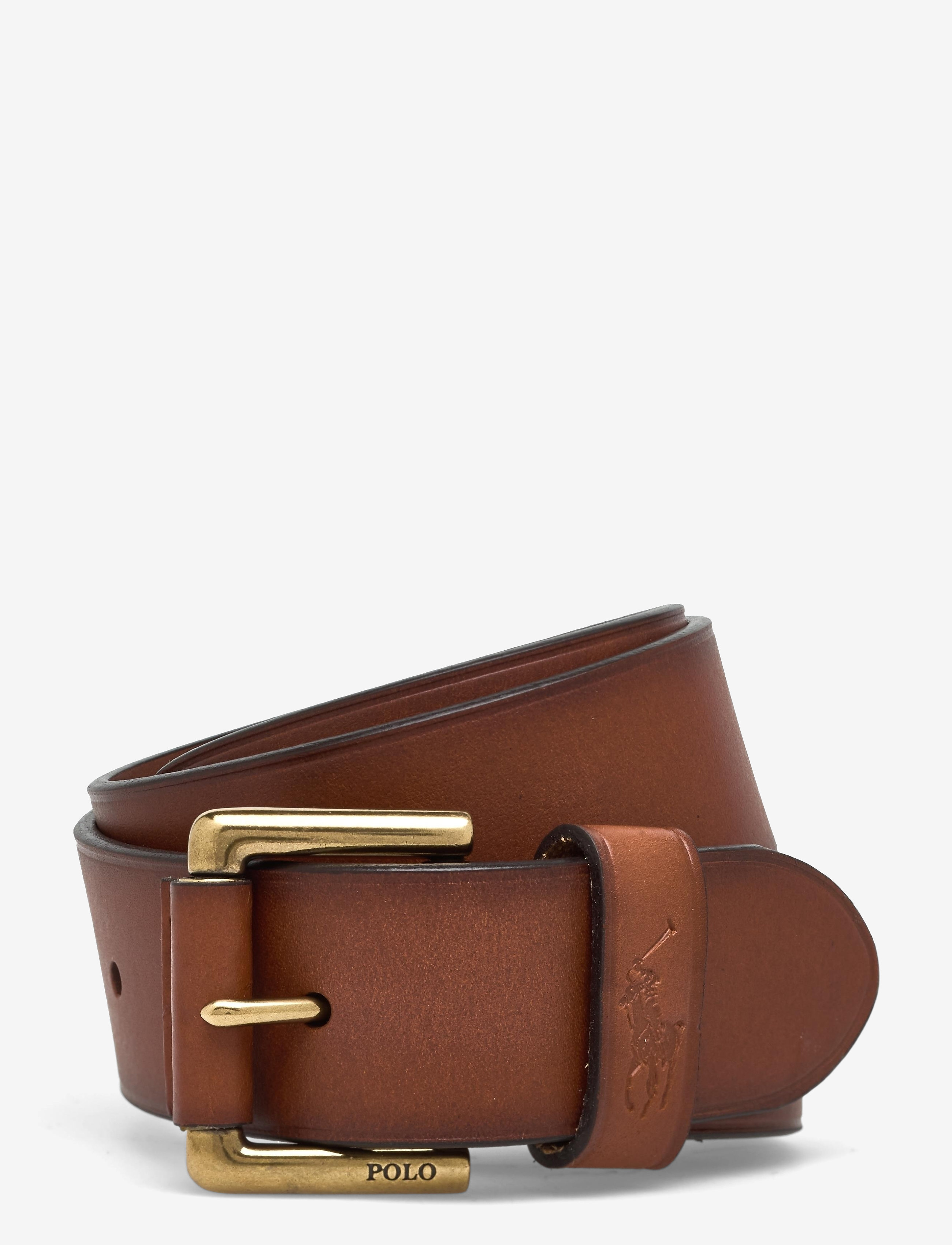 Polo Ralph Lauren Leather Dress Belt, 40, Belts, Braun - Classic Männerswear