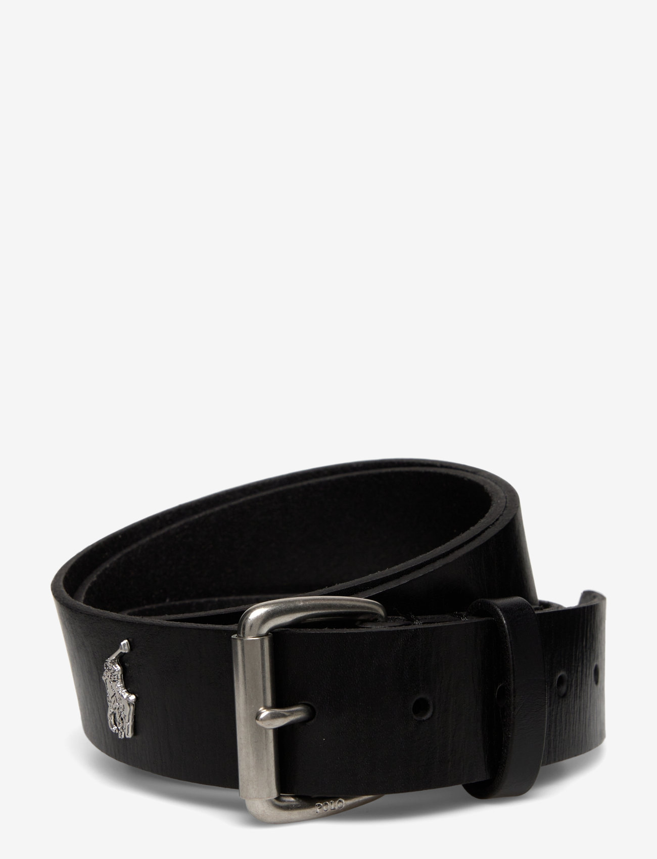 Polo Ralph Lauren - Tumbled Leather Belt - classic belts - black - 0