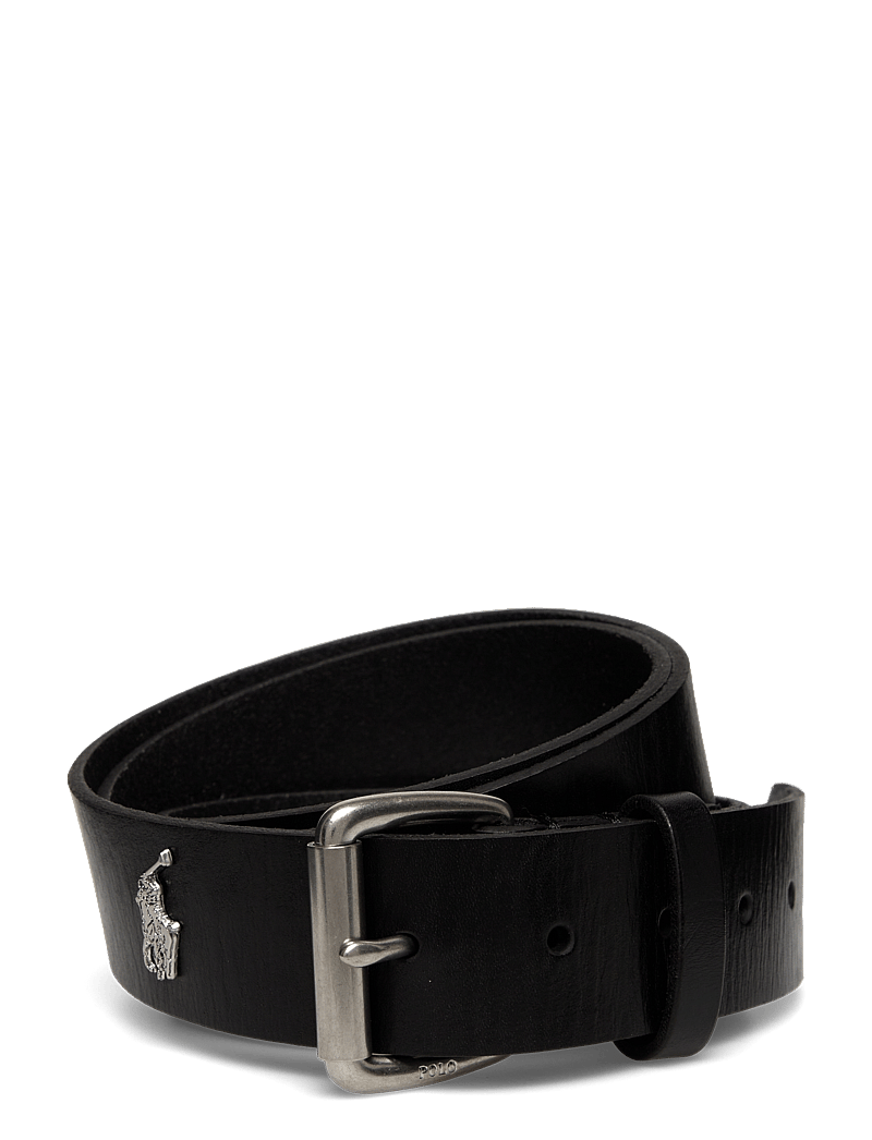 Polo Ralph Lauren - Tumbled Leather Belt - klassisch gürtel - black - 0