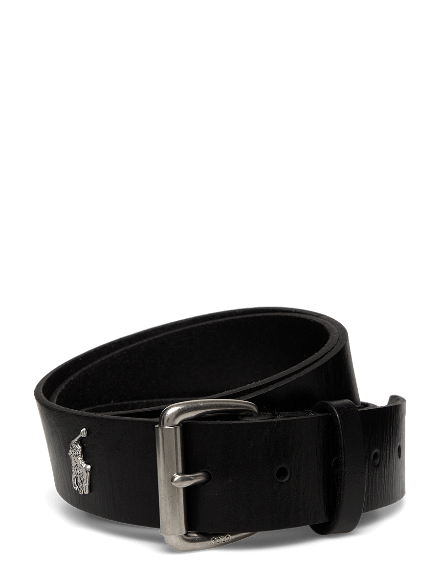 Polo Ralph Lauren - Tumbled Leather Belt - black - 0
