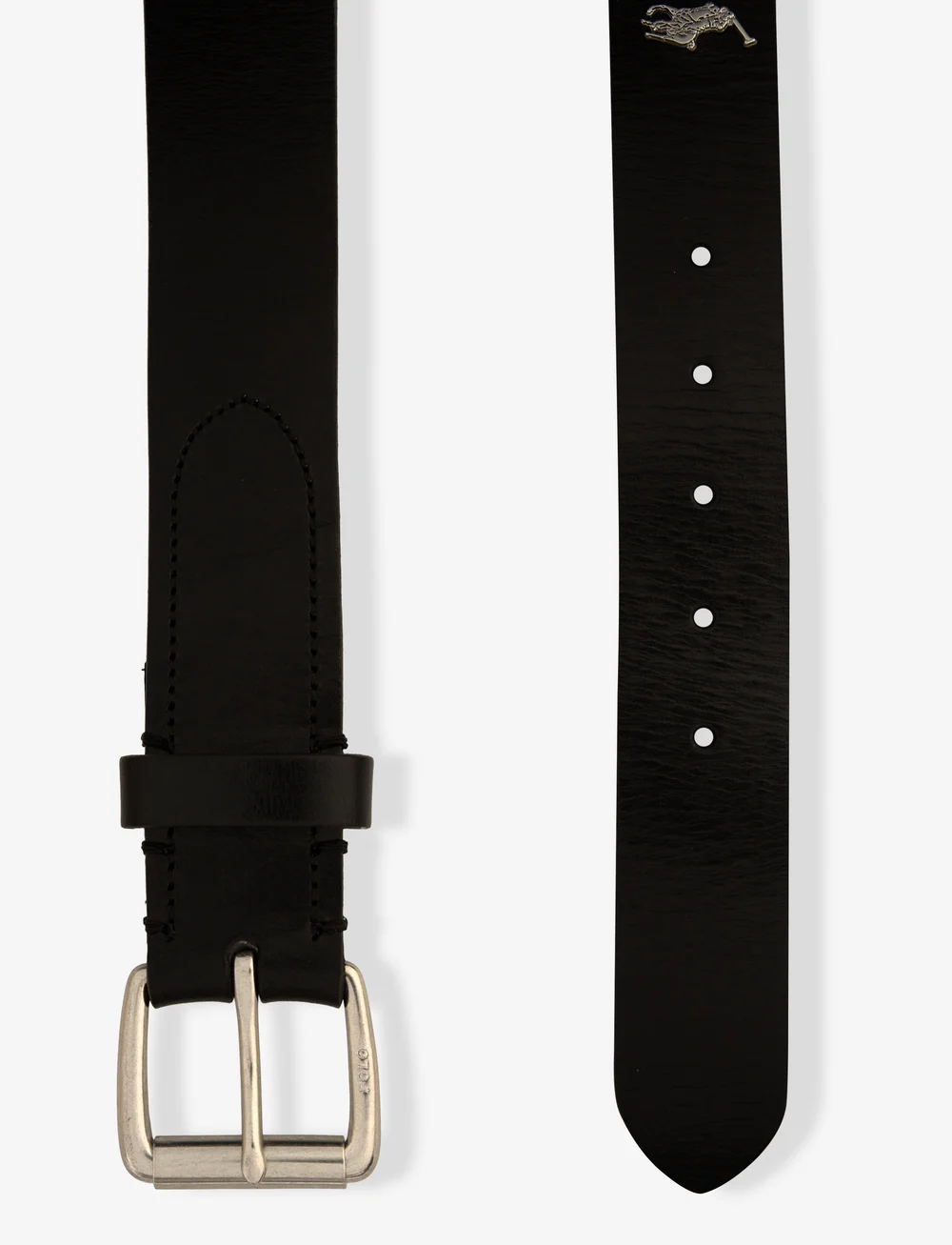 Polo Ralph Lauren - Tumbled Leather Belt - klassiske bælter - black - 1