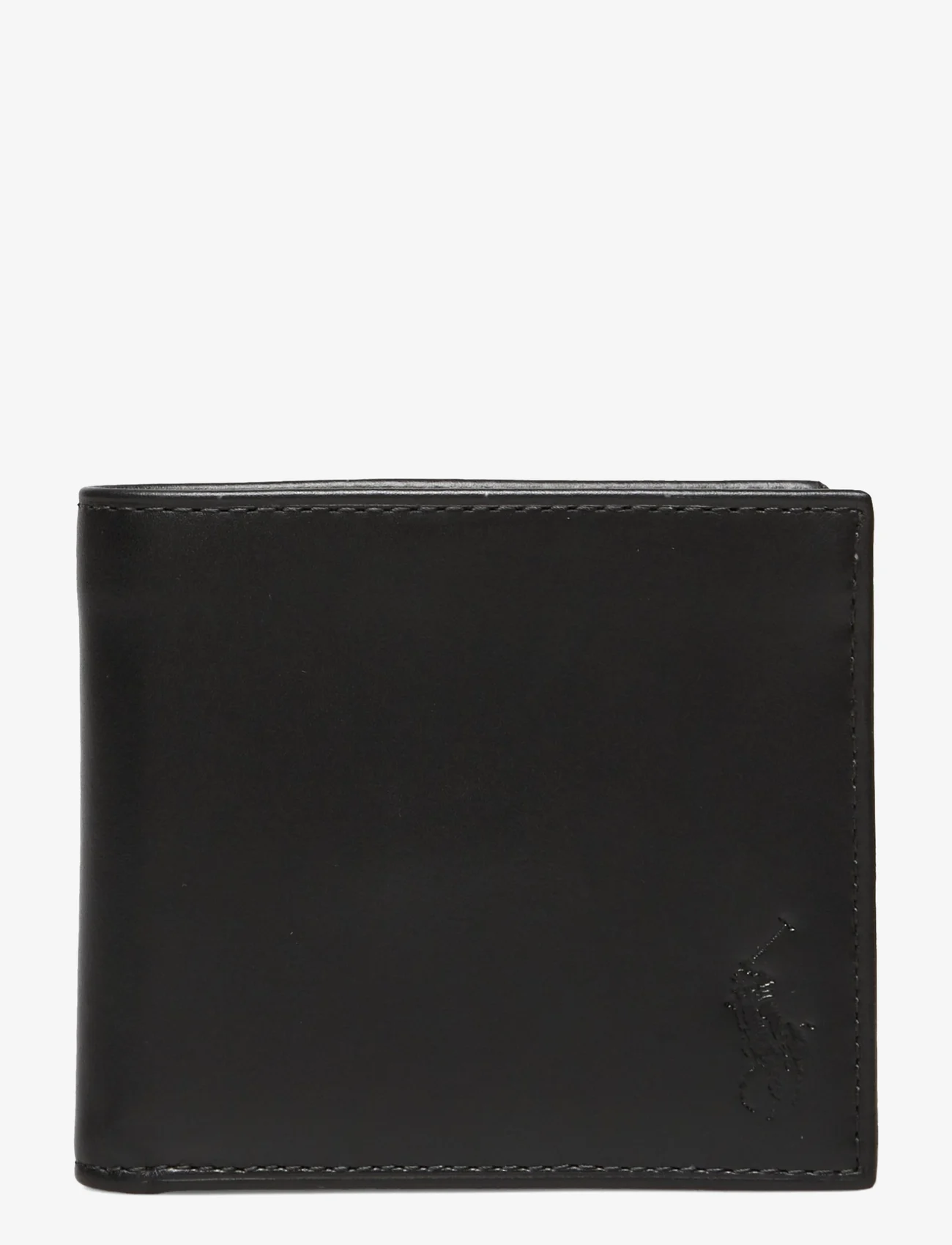 Polo Ralph Lauren - Signature Pony Leather Wallet - lommebøker - black/white - 0