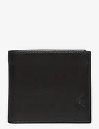 Signature Pony Leather Wallet - BLACK/WHITE