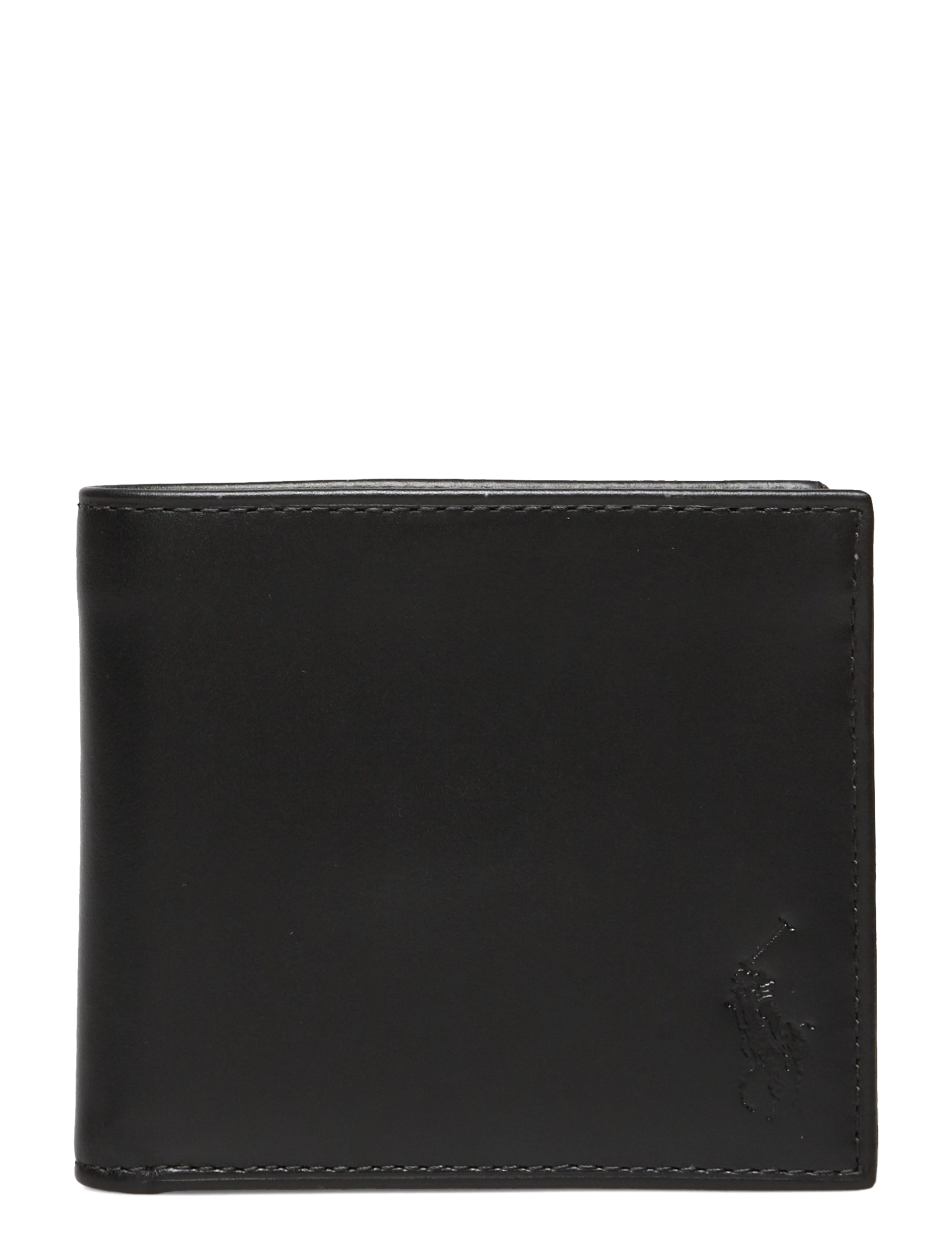 Signature Pony Leather Wallet - BLACK