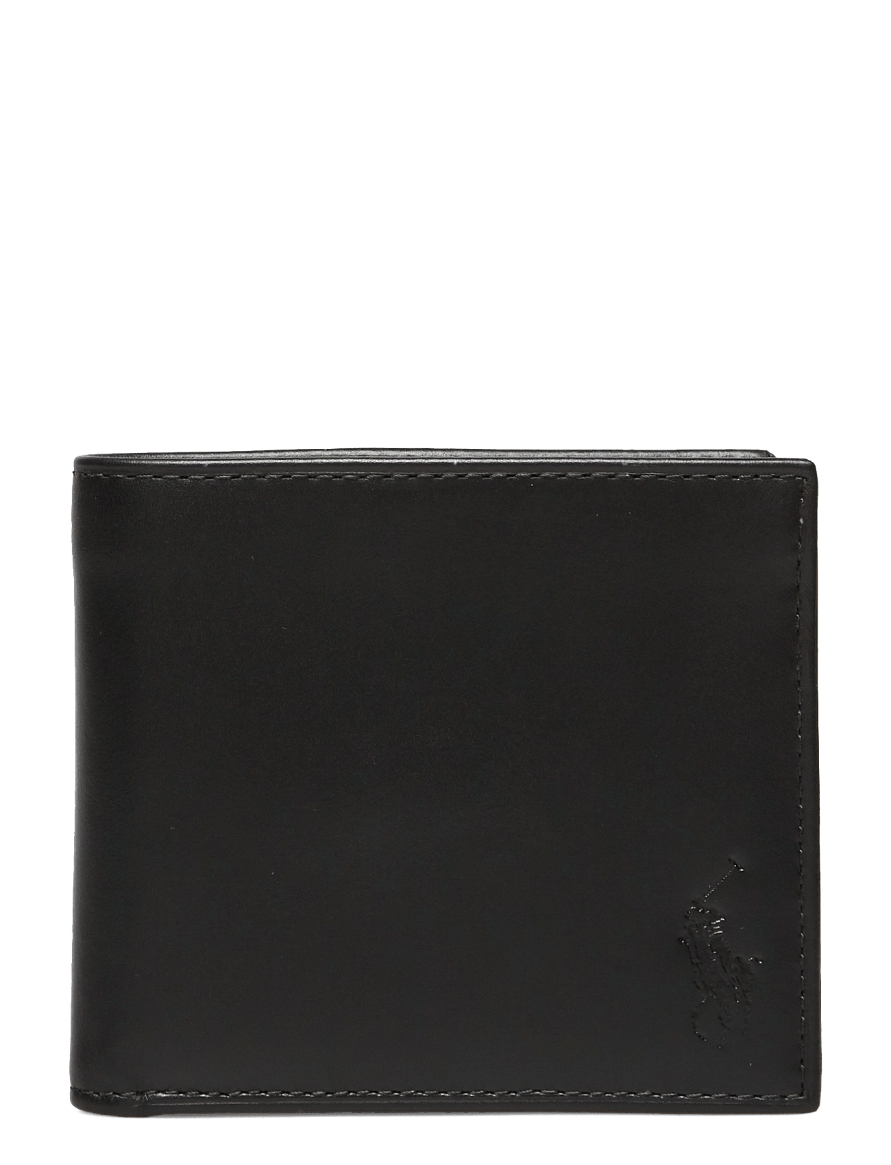 Signature Pony Leather Wallet - BLACK