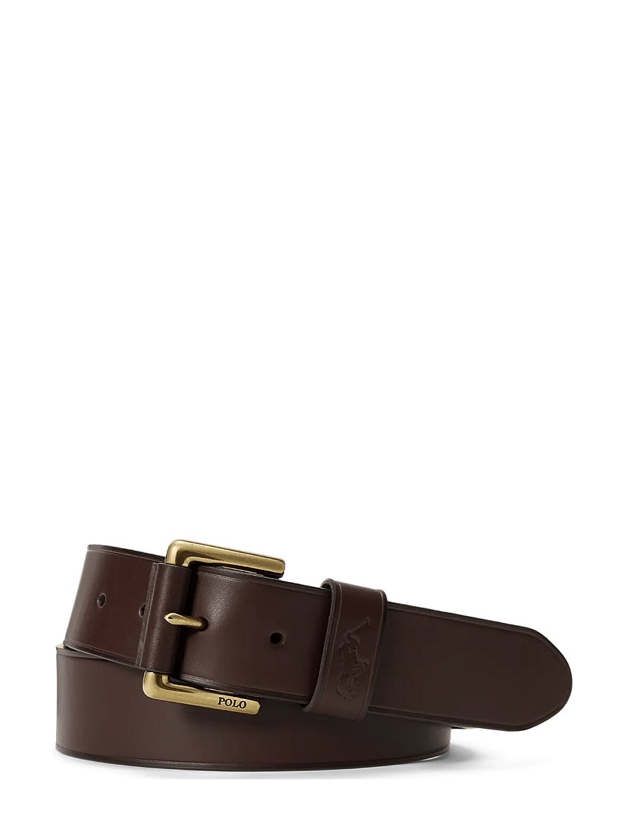 Polo Ralph Lauren - LEATHER-POLO KEEP BT-BLT-MED - klassiska skärp - polo brown - 0