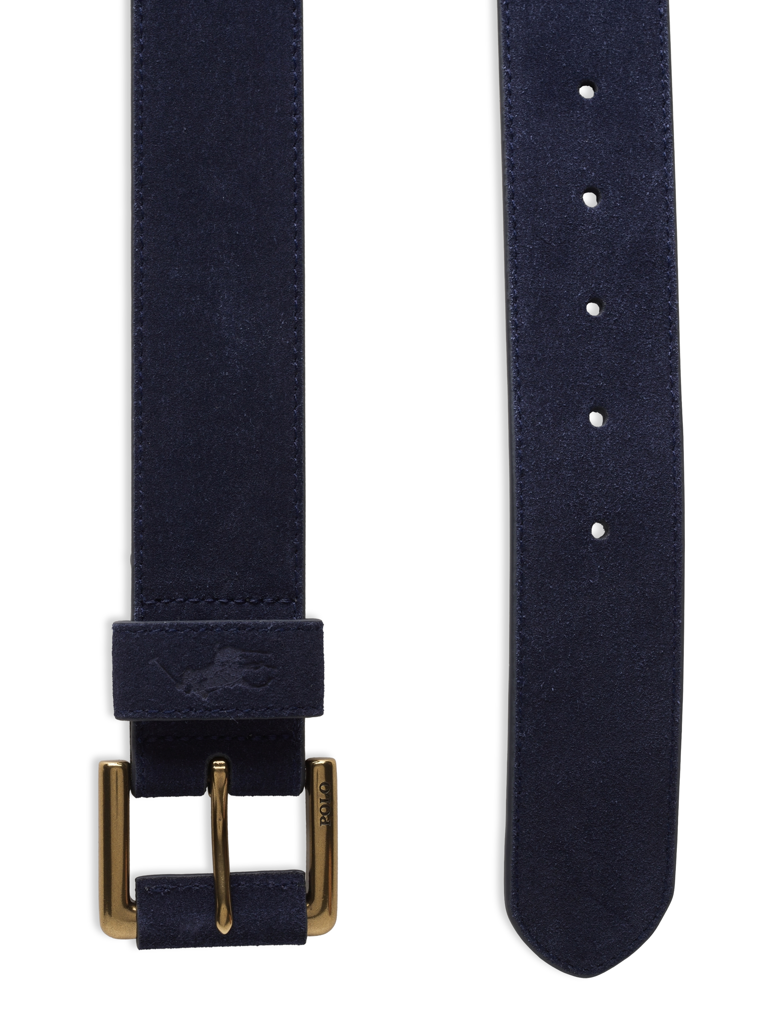 Polo Ralph Lauren - Signature Pony Suede Belt - klassiska skärp - navy - 1