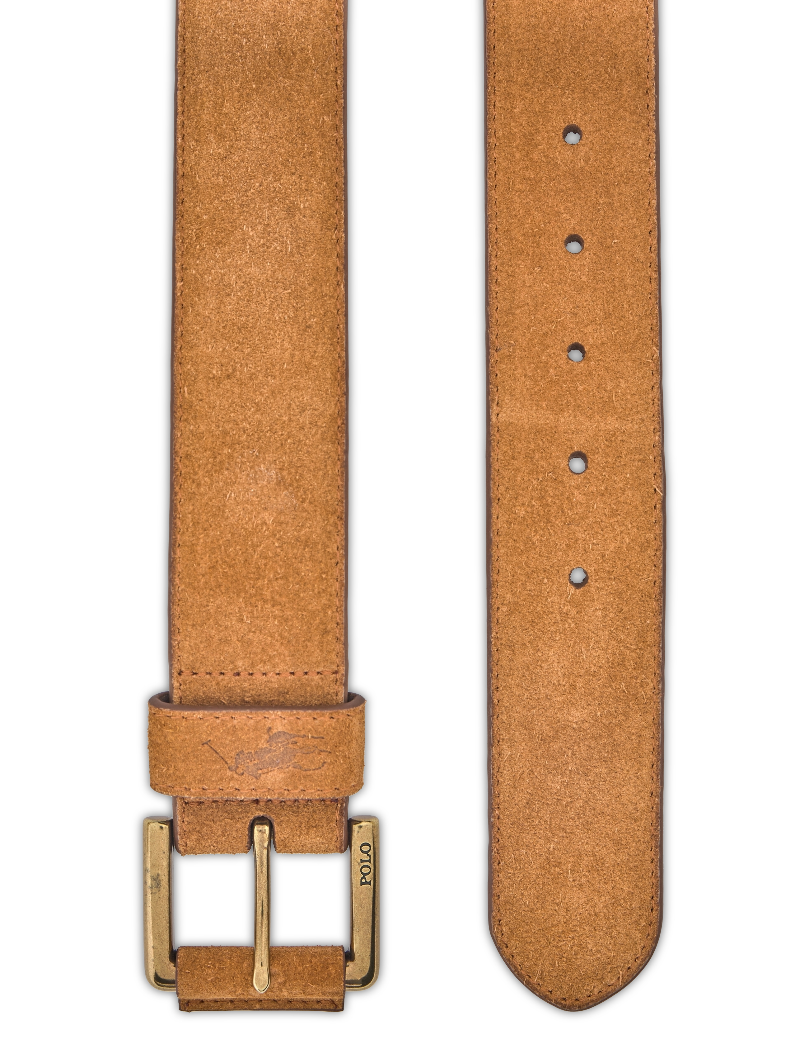 Polo Ralph Lauren - Signature Pony Suede Belt - classic belts - tan - 1