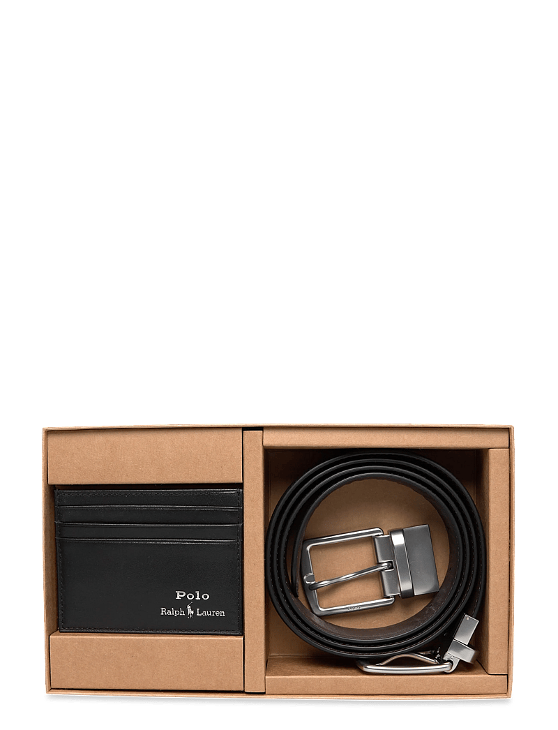 Polo Ralph Lauren - Leather Belt & Card Case Gift Set - klassisch gürtel - black - 0