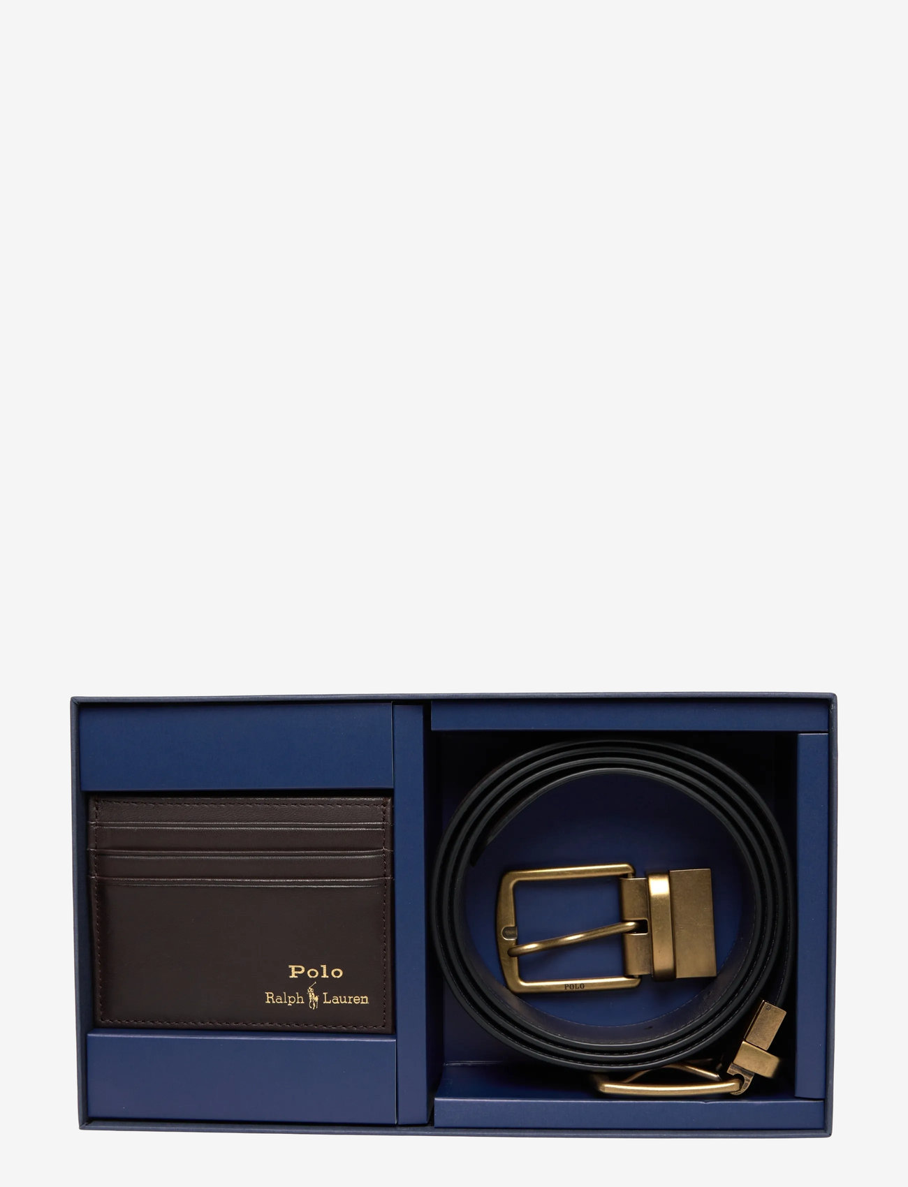 Polo Ralph Lauren - Leather Belt & Card Case Gift Set - brieftaschen und taschen - brown - 0