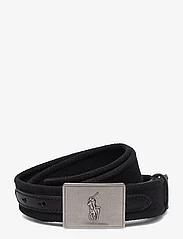 Polo Ralph Lauren - WEB/SMOOTH LEATHER-PP PLAQUE-BLT-ME - black w/nickel - 0