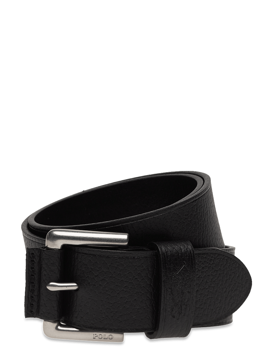 Polo Ralph Lauren - PEBBLED LEATHER-POLO KEEP BT-BLT-ME - klassische gürtel - black - 0