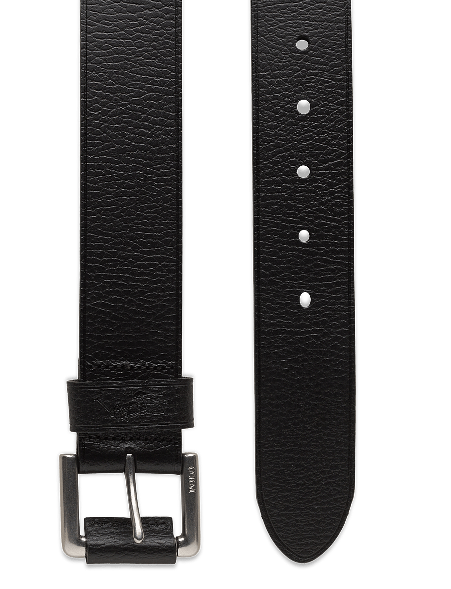 Polo Ralph Lauren - PEBBLED LEATHER-POLO KEEP BT-BLT-ME - klassische gürtel - black - 1