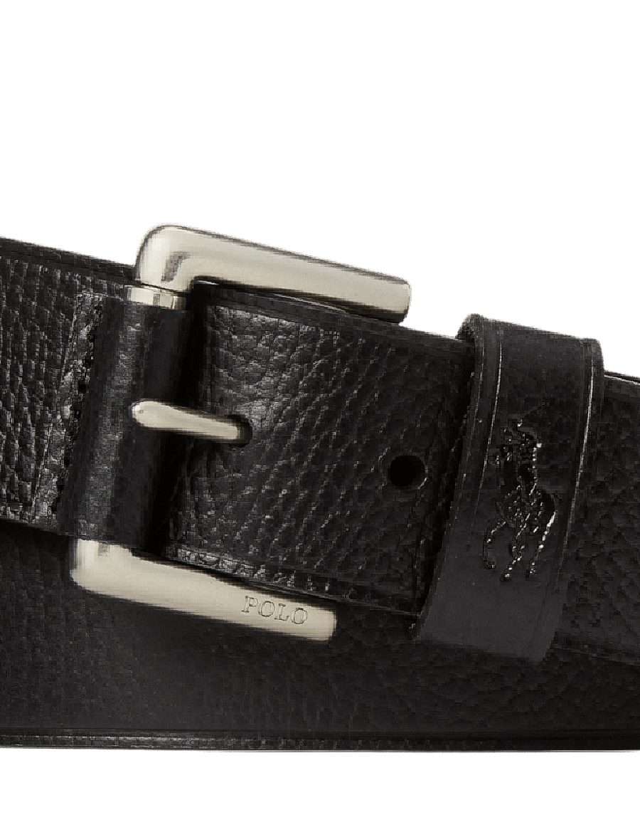 Polo Ralph Lauren - PEBBLED LEATHER-POLO KEEP BT-BLT-ME - klassische gürtel - black - 3