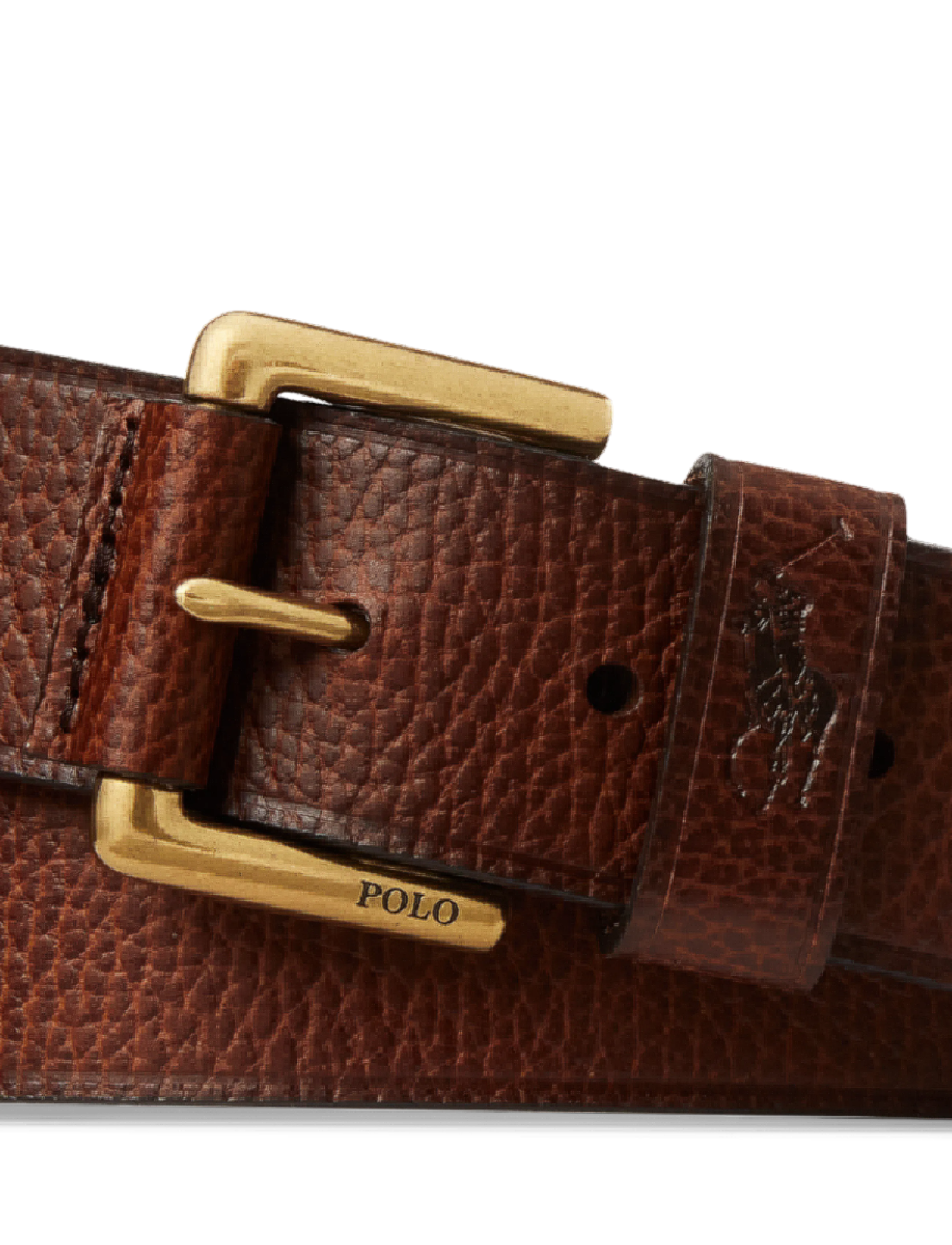 Polo Ralph Lauren - PEBBLED LEATHER-POLO KEEP BT-BLT-ME - klassische gürtel - brown - 3