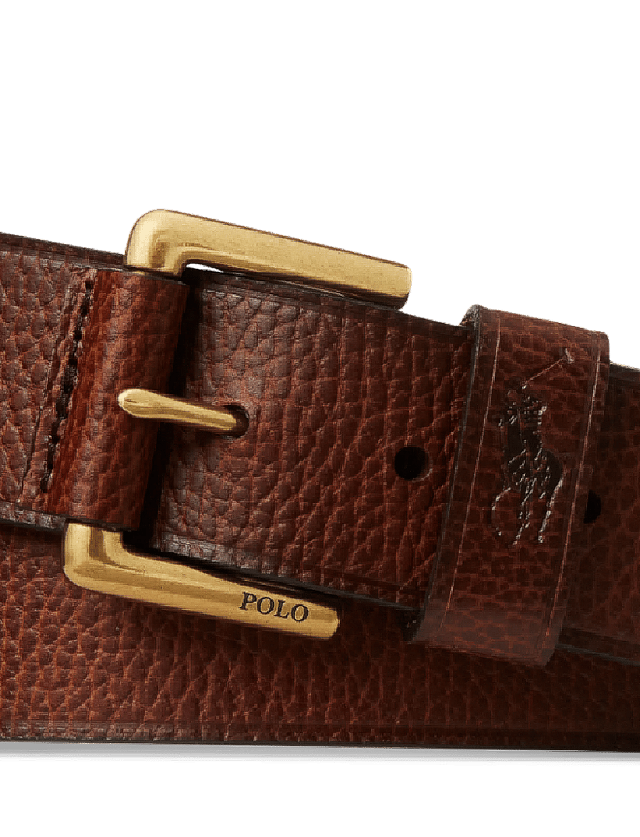 Polo Ralph Lauren - PEBBLED LEATHER-POLO KEEP BT-BLT-ME - klassische gürtel - brown - 3