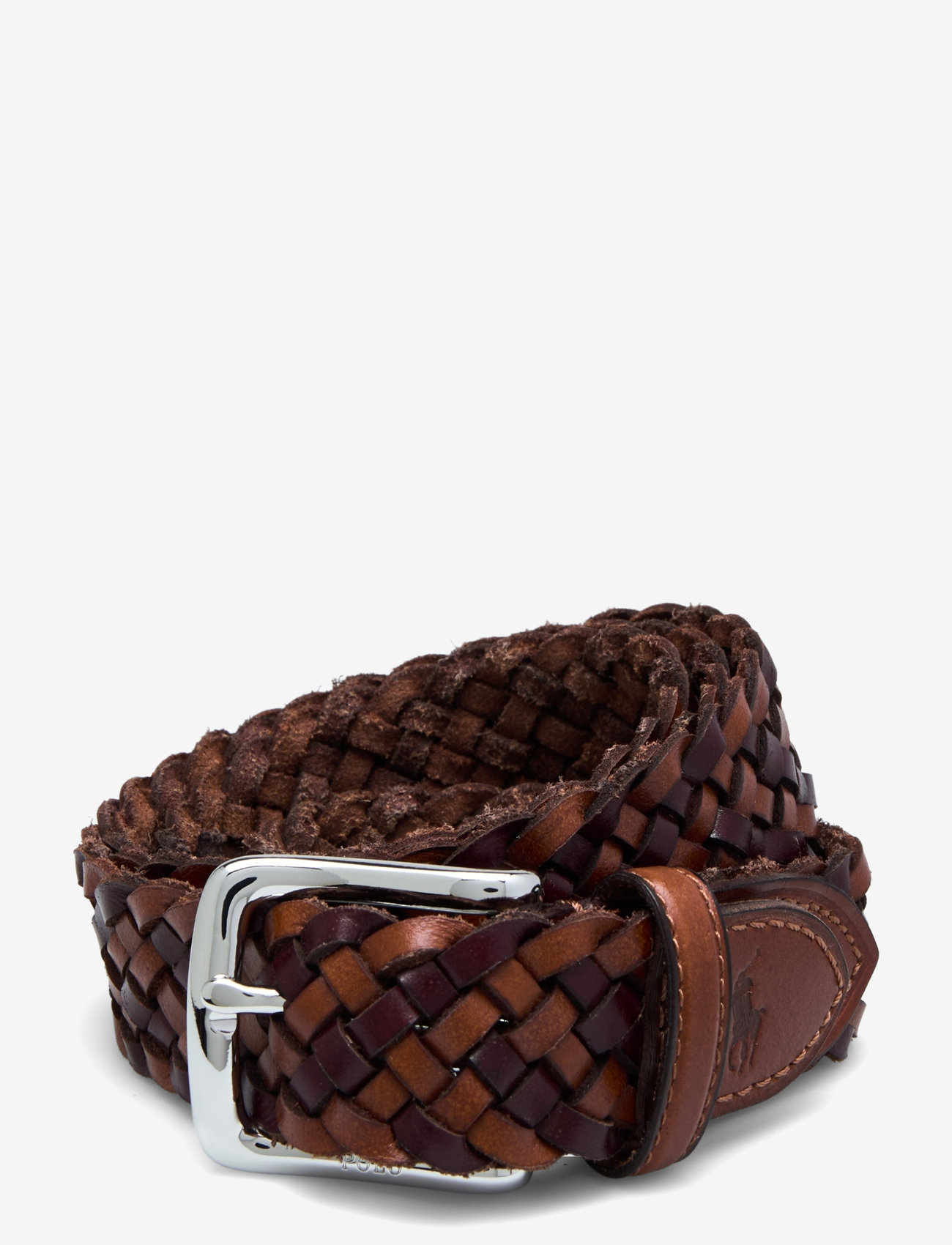 Polo Ralph Lauren - Braided Leather Belt - braided belts - saddle/dark brown - 0