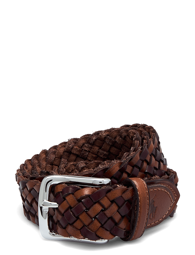 Polo Ralph Lauren - Braided Leather Belt - geflochten gürtel - saddle/dark brown - 0