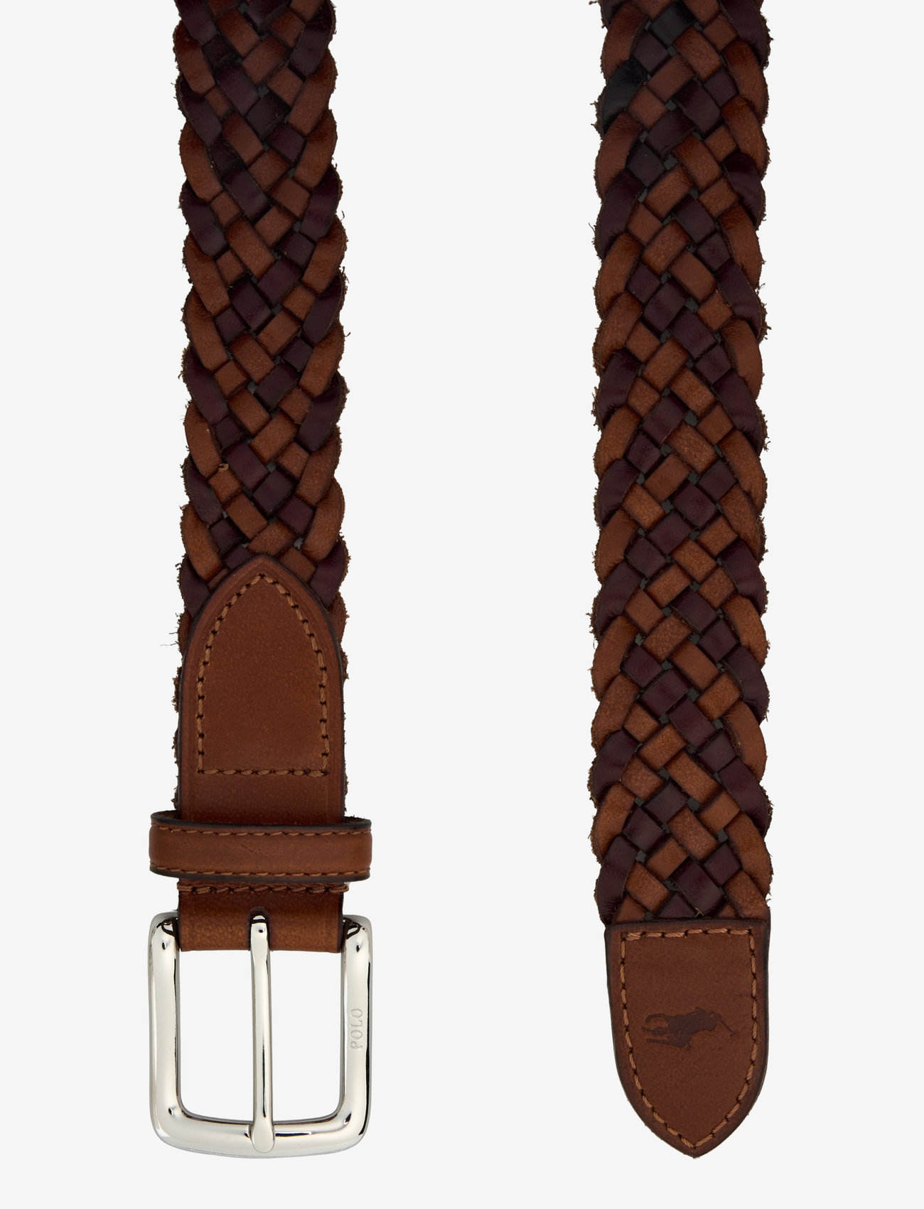 Polo Ralph Lauren - Braided Leather Belt - braided belts - saddle/dark brown - 1