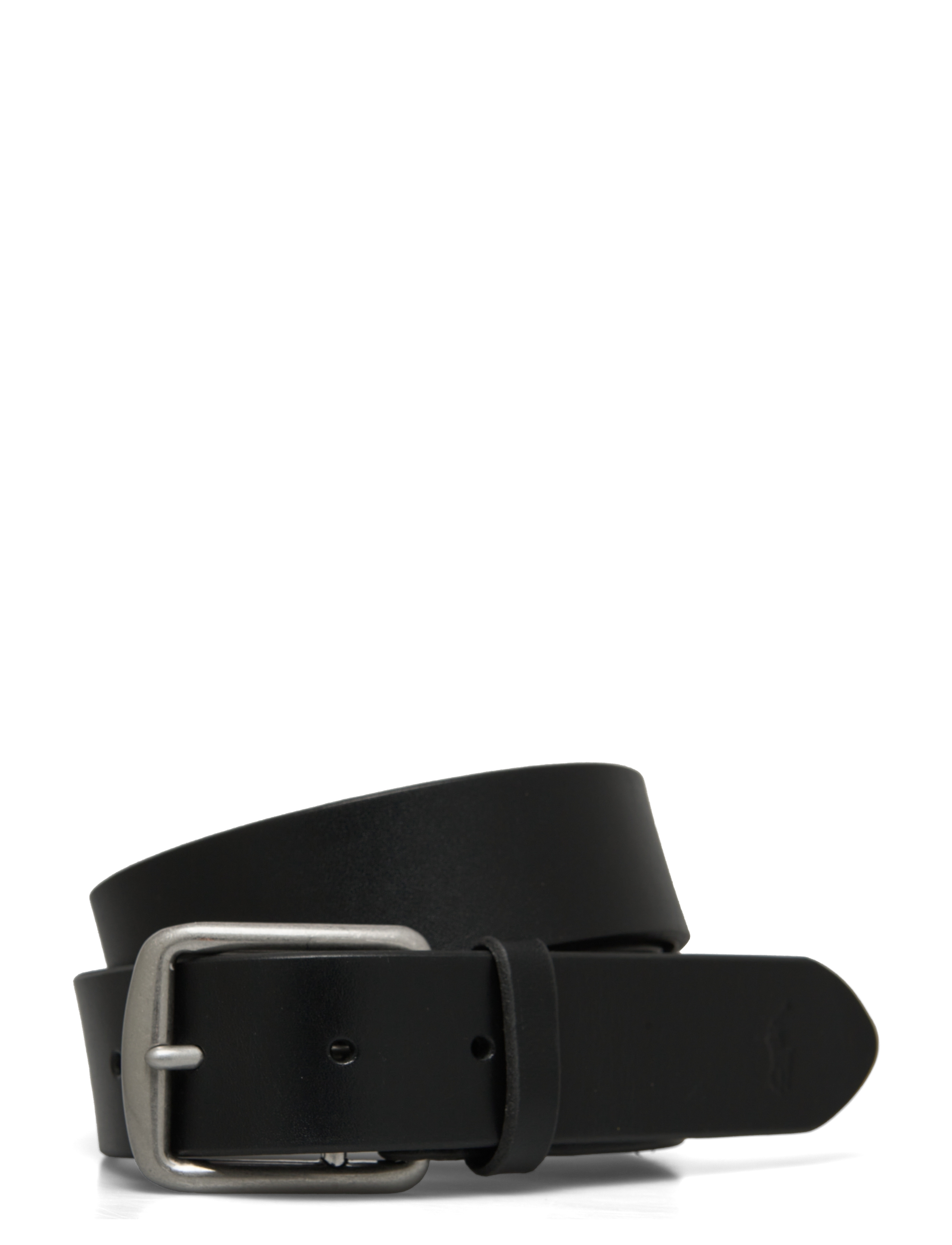 Polo Ralph Lauren Signature Pony Leather Belt - Preppy - BLACK / black