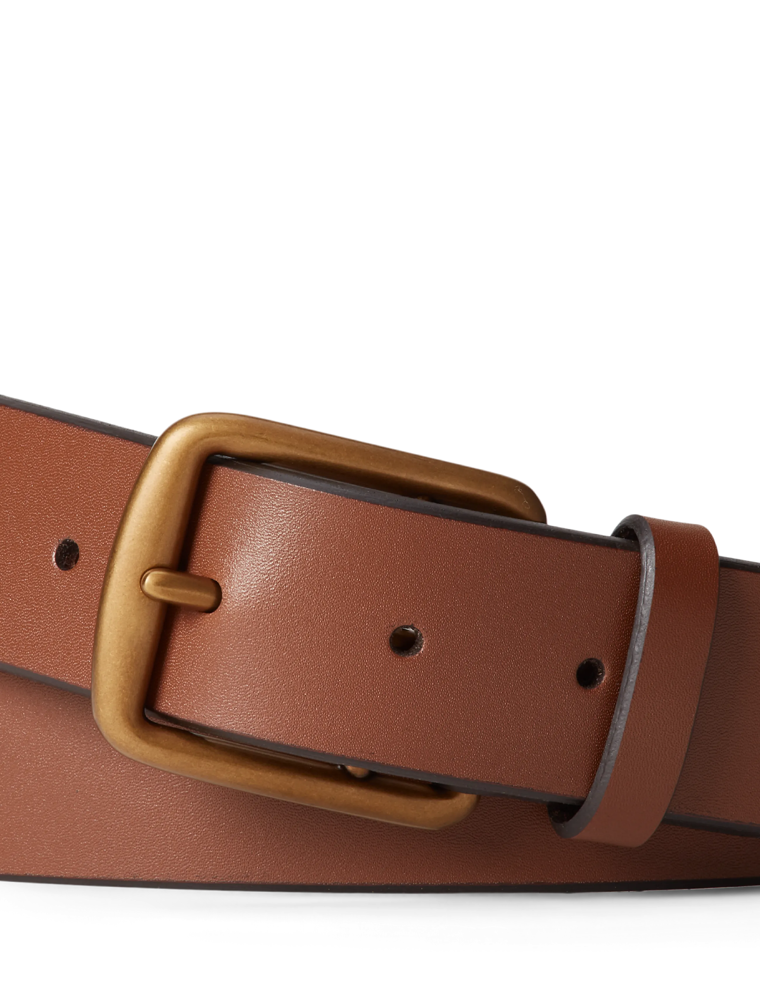 Polo Ralph Lauren - Signature Pony Leather Belt - klassieke riemen - saddle - 1