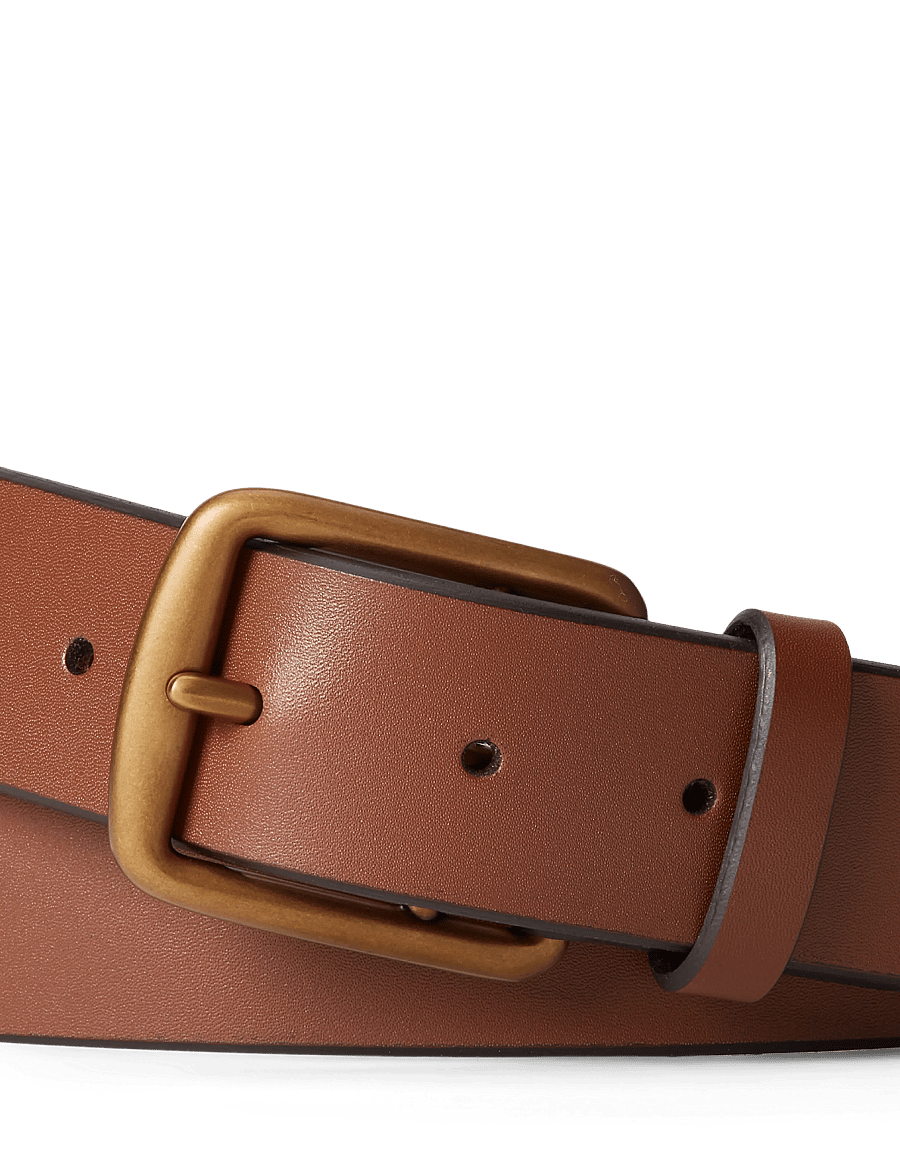 Polo Ralph Lauren - Signature Pony Leather Belt - klasiskās jostas - saddle - 1