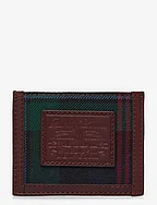 Heritage Plaid Wool & Leather Card Case - POLO TARTAN