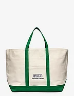 Logo-Embroidered Canvas Tote - HILLSIDE GREEN/ C