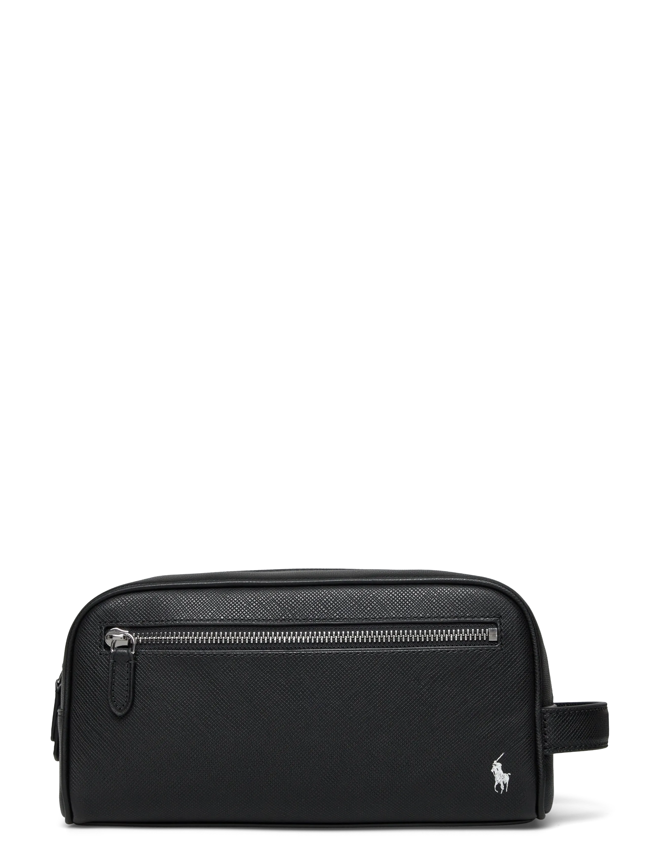 Polo Ralph Lauren SAFFIANO-WASHBAG-PCH-MED - E-smaspäev - BLACK/SILVER / black
