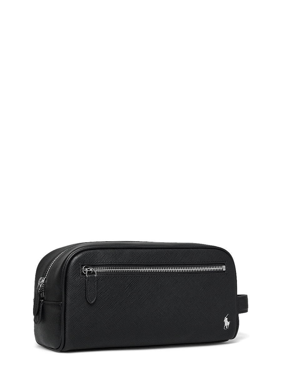 Polo Ralph Lauren - SAFFIANO-WASHBAG-PCH-MED - osta olukorra järgi - black/silver - 2