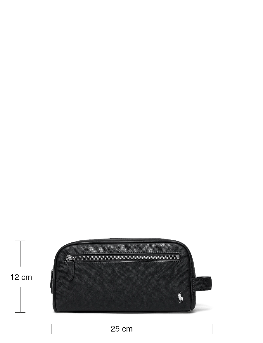 Polo Ralph Lauren - SAFFIANO-WASHBAG-PCH-MED - osta olukorra järgi - black/silver - 3