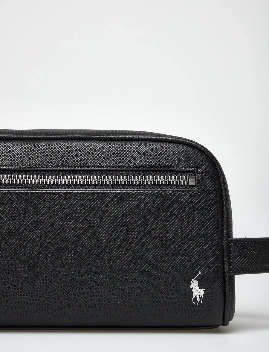 Polo Ralph Lauren - SAFFIANO-WASHBAG-PCH-MED - osta olukorra järgi - black/silver - 4