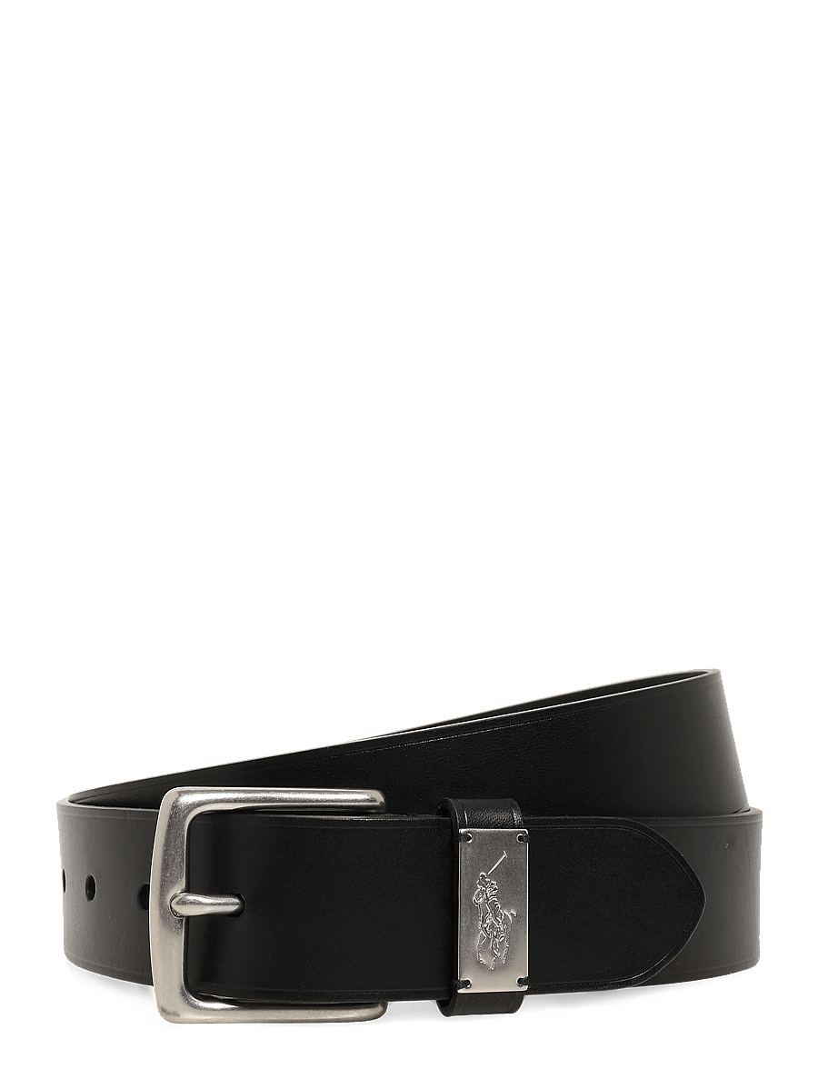 Polo Ralph Lauren - LEATHER-PP METAL DB-BLT-MED - klassische gürtel - black - 0