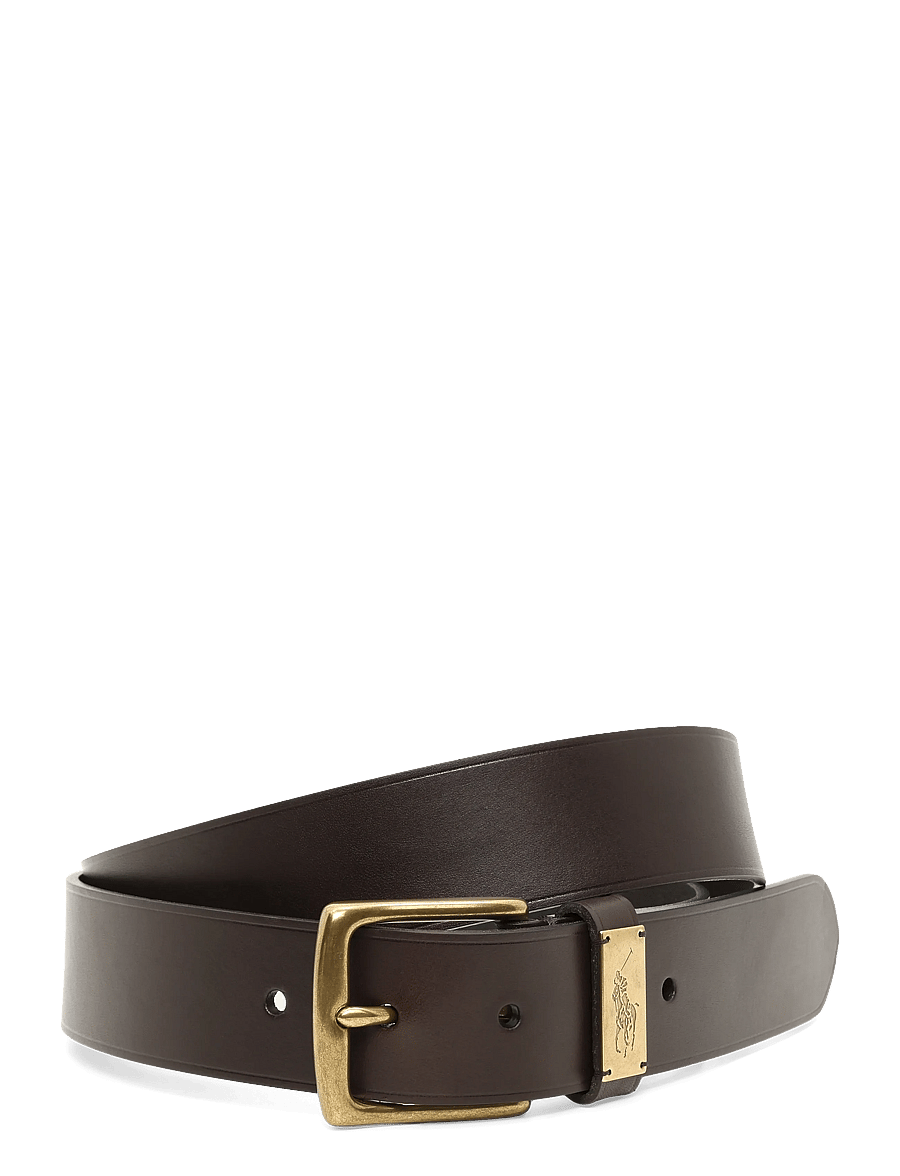 Polo Ralph Lauren - LEATHER-PP METAL DB-BLT-MED - klassische gürtel - dark brown - 0