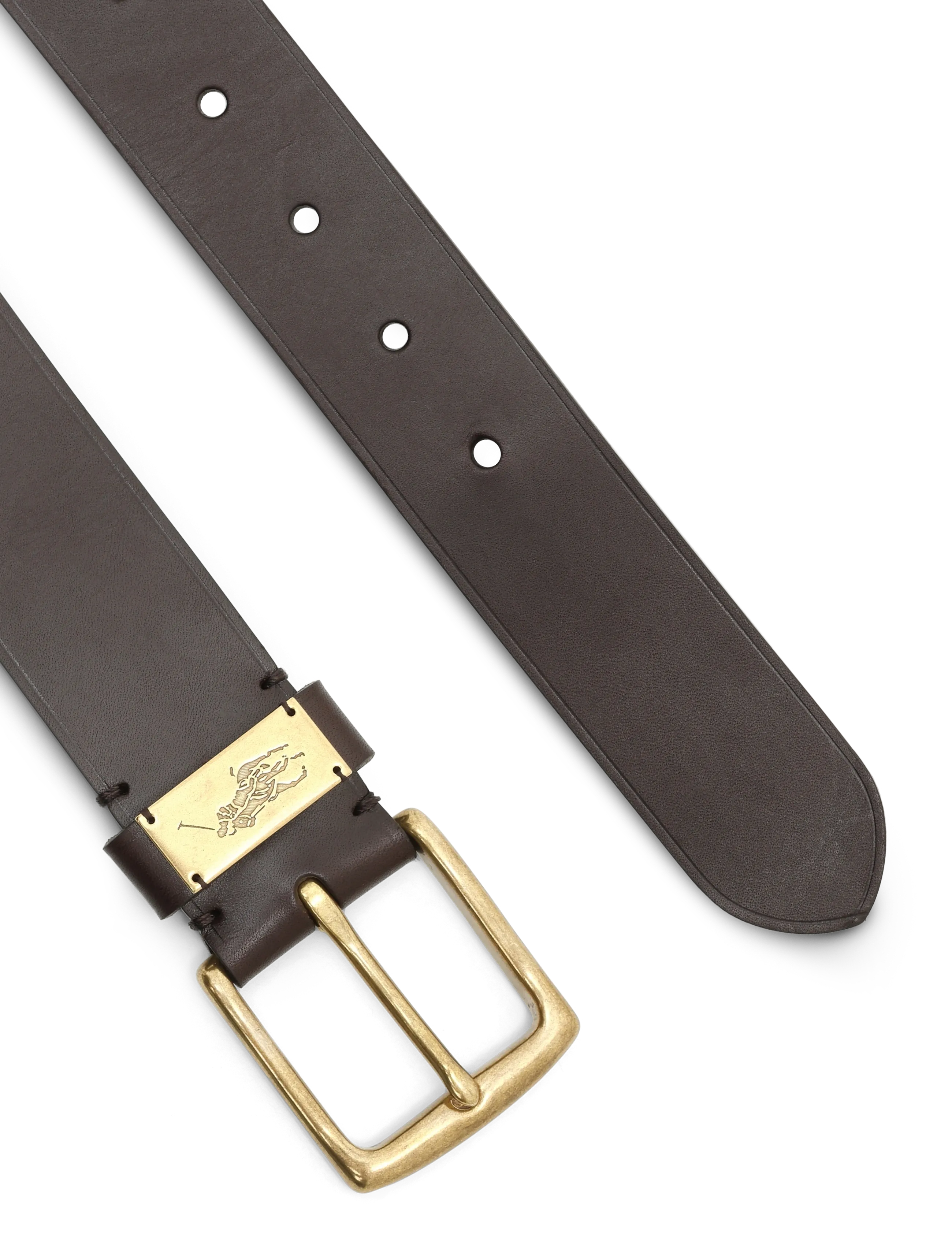 Polo Ralph Lauren - LEATHER-PP METAL DB-BLT-MED - klassische gürtel - dark brown - 1