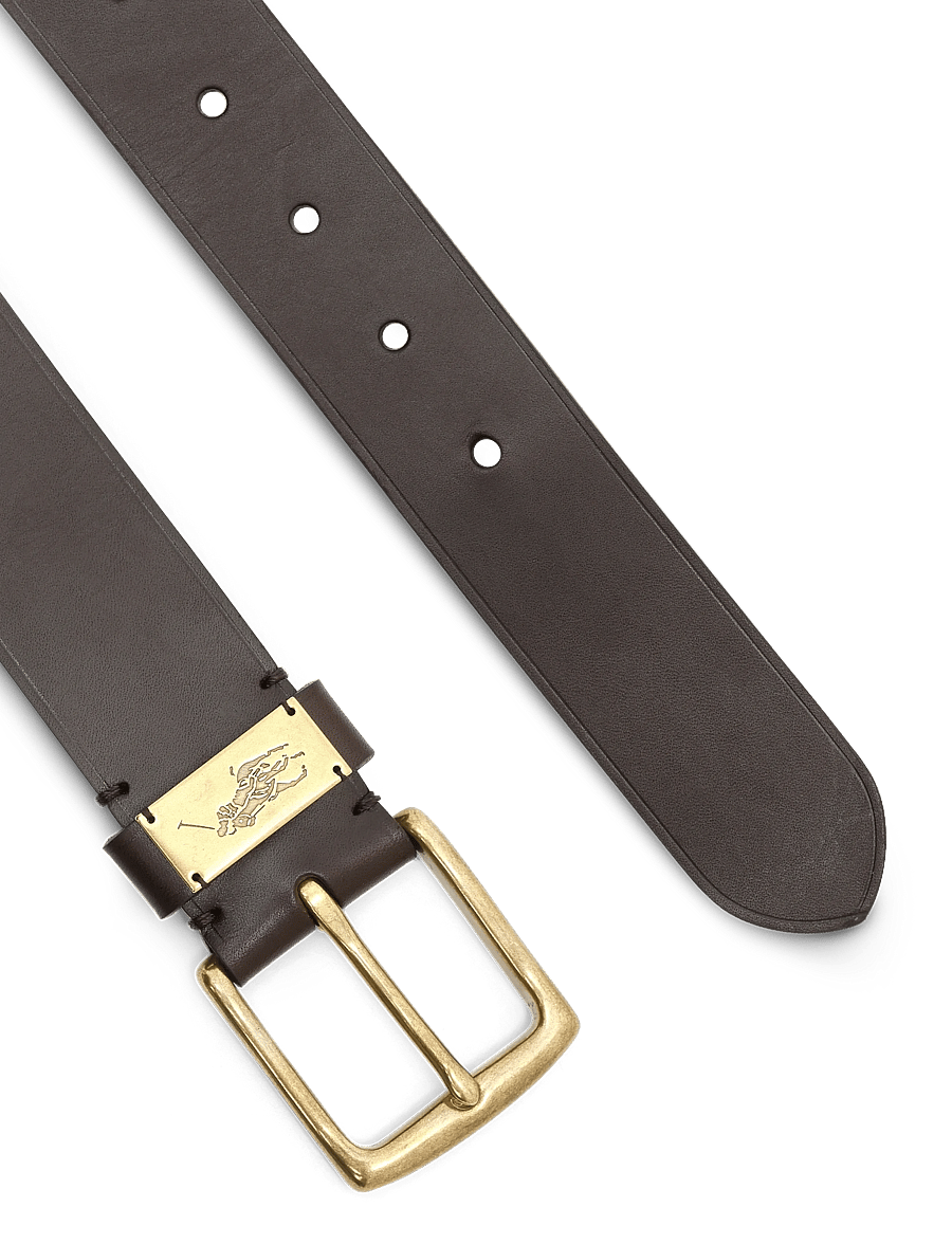 Polo Ralph Lauren - LEATHER-PP METAL DB-BLT-MED - klassische gürtel - dark brown - 1