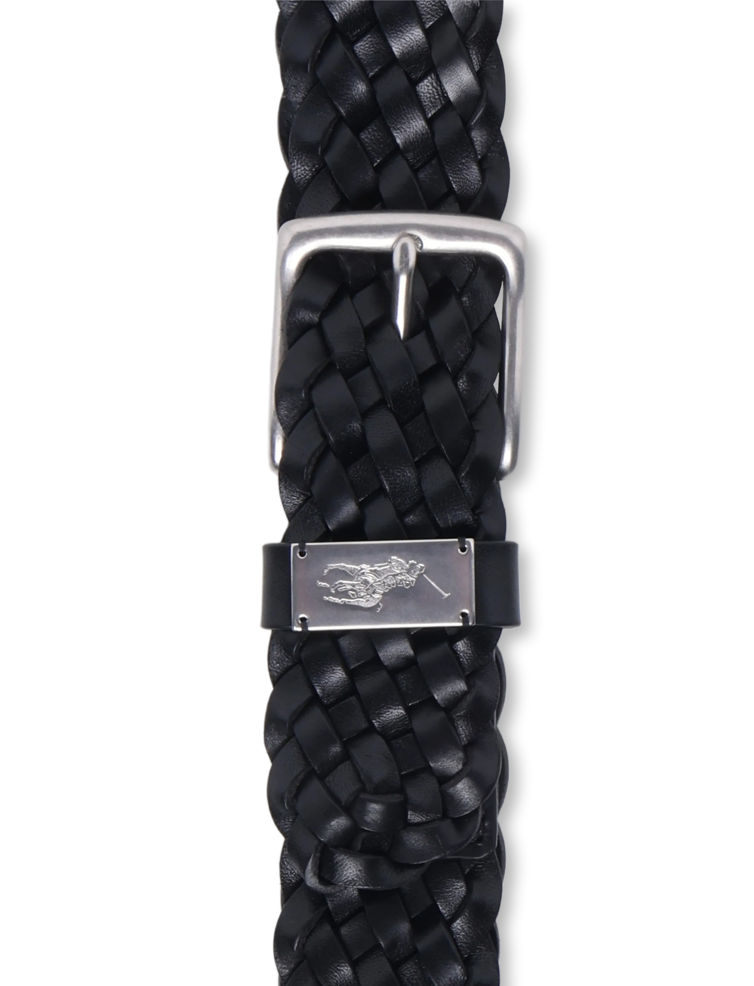 Polo Ralph Lauren - LEATHER-BRAIDED BELT-BLT-MED - flätade skärp - black - 2