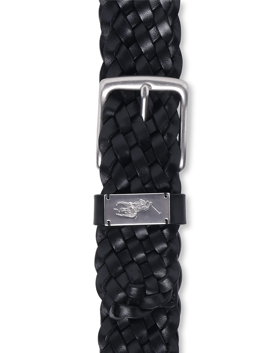 Polo Ralph Lauren - LEATHER-BRAIDED BELT-BLT-MED - flätade skärp - black - 2
