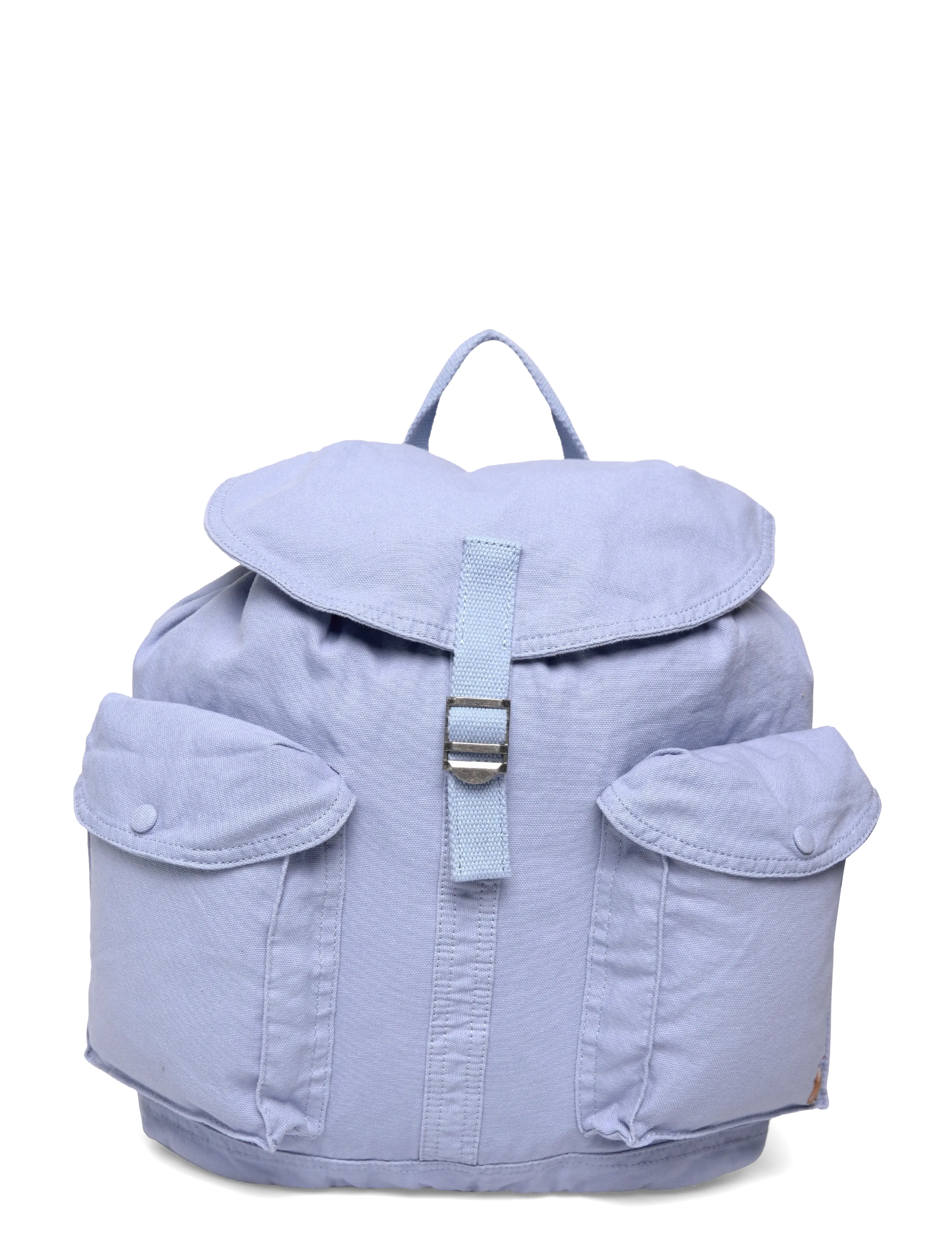 Flap-Top Canvas Backpack - CHAMBRAY BLUE