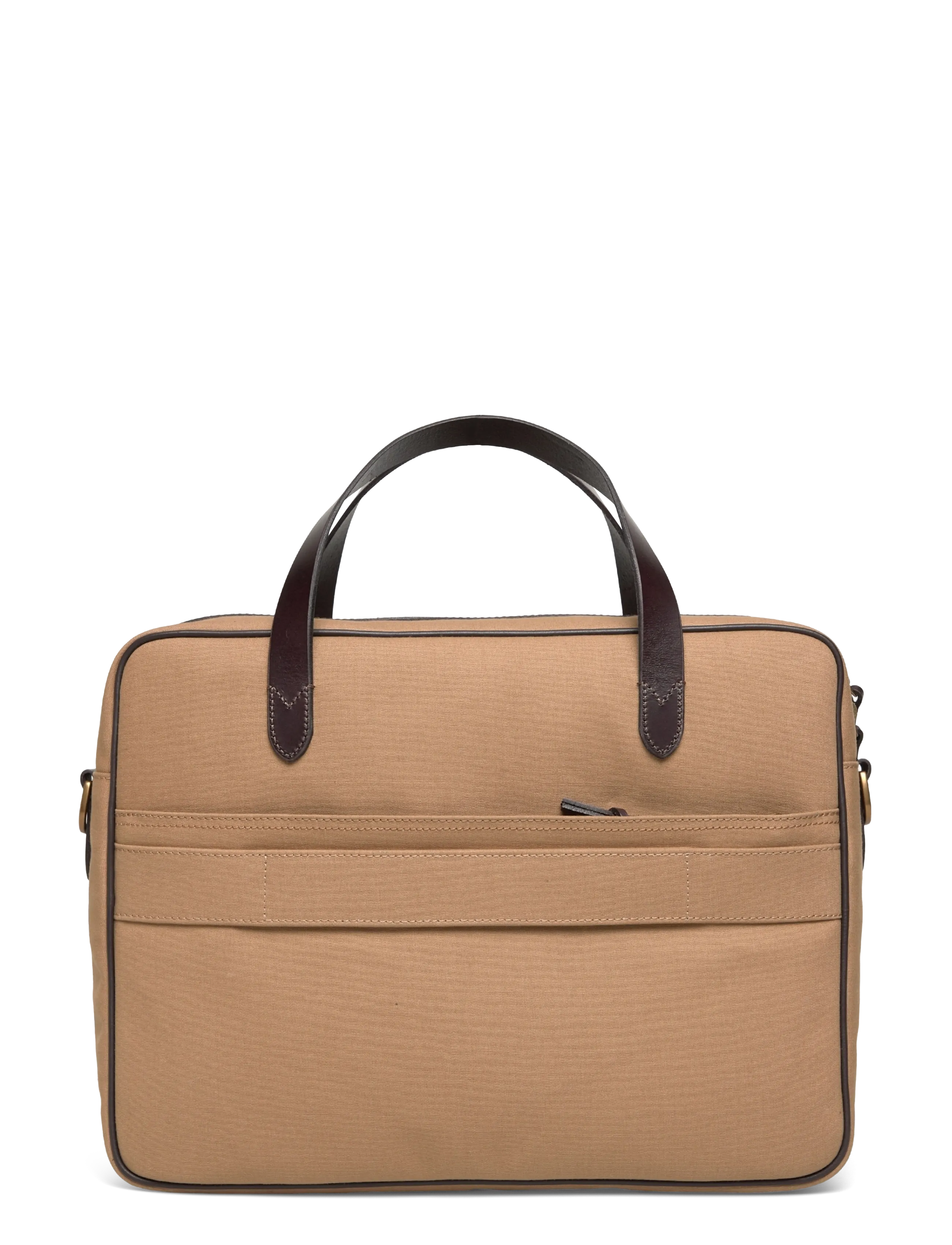 Polo Ralph Lauren - Leather-Trim Canvas Commuter Bag - osta olukorra järgi - montana khaki/bro - 1