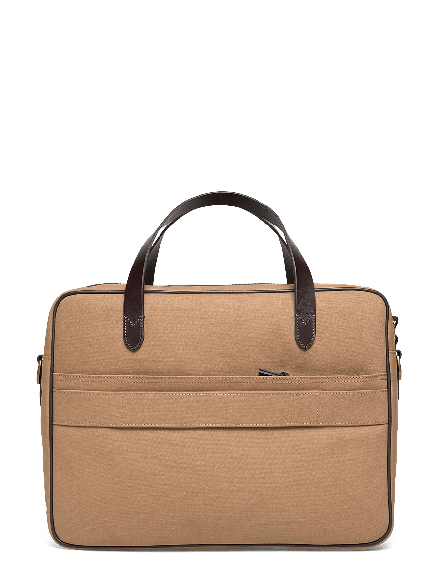 Polo Ralph Lauren - Leather-Trim Canvas Commuter Bag - osta olukorra järgi - montana khaki/bro - 1